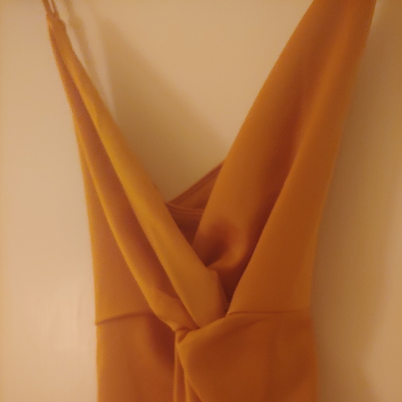 ASOS midi strappy cami dress w/ knot front plunge - Picture 4 of 5